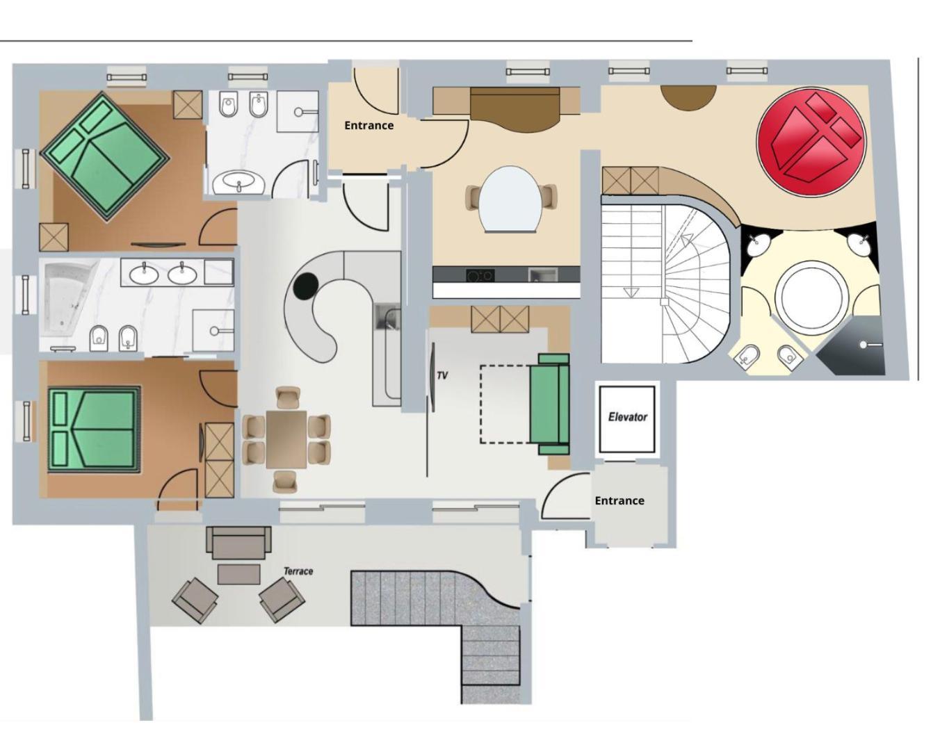 Apartments Villa Venezia Luxury Ortisei Ruang foto